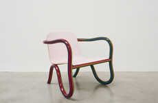 Curvaceous Painted Lounge Chairs