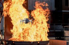 Flame-Resistant Firefighting Drones