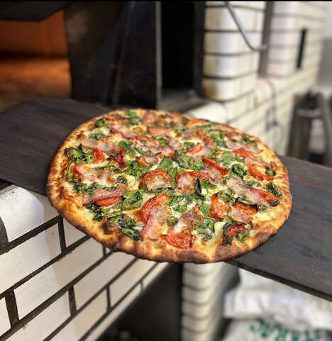 Seasonal Spinach-Topped Pizzas