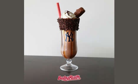 Candy Bar Baseball Milkshakes