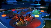 Futuristic Glowing Playgrounds