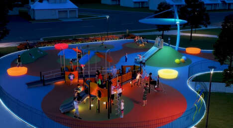 Futuristic Glowing Playgrounds