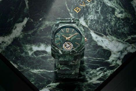 Charitable Marble-Finished Timepieces