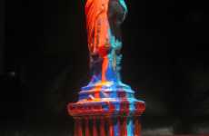 Paint-Splattered Statues