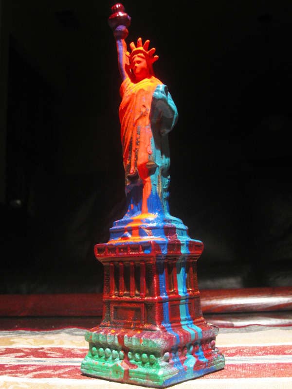 Paint-Splattered Statues