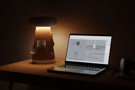 Cork-Base Spinning Lamps