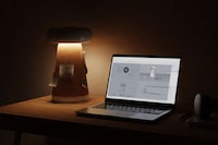 Cork-Base Spinning Lamps