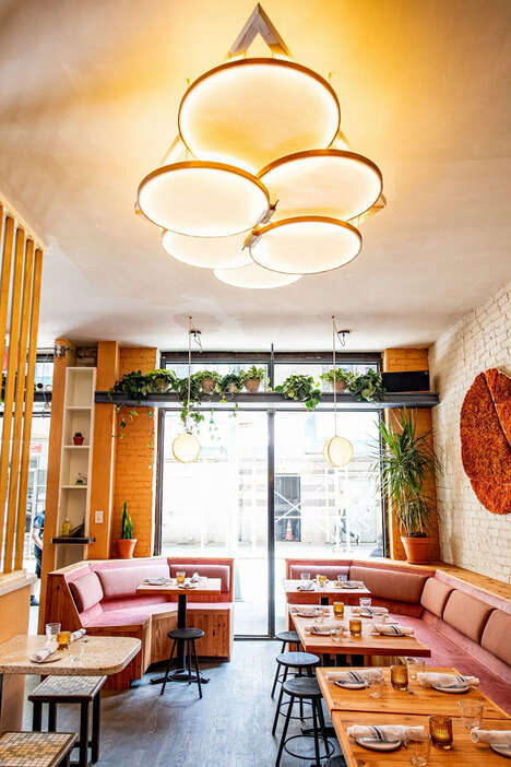 Dynamic Restaurant Wall Decor