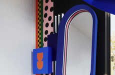 Colorful Standing Statement Mirrors
