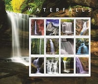 Waterfall-inspired Stamp Designs