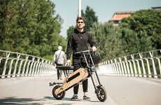 Foldable Bamboo Electric Scooters
