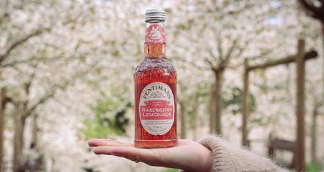 Raspberry-Infused Botanical Lemonades
