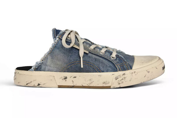 Pre-Distressed Sneaker-Inspired Mules