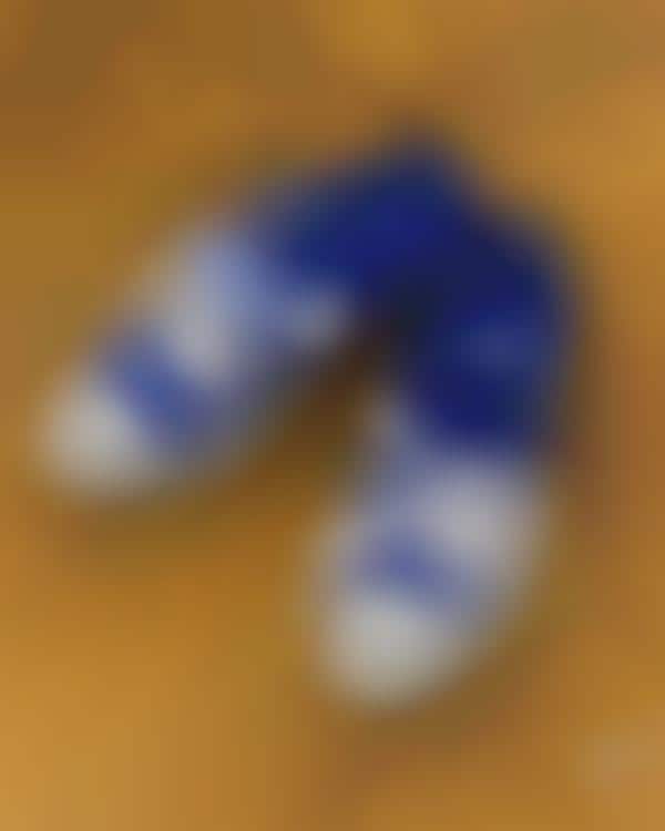 Vibrant Distressed Shoe Silhouettes