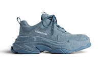 Denim-Tinged Luxe Chunky Sneakers