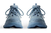 Denim-Tinged Luxe Chunky Sneakers Image 3