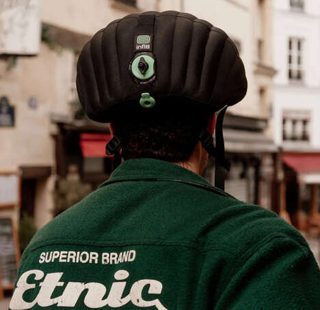 Self-Inflating Bicycle Helmets