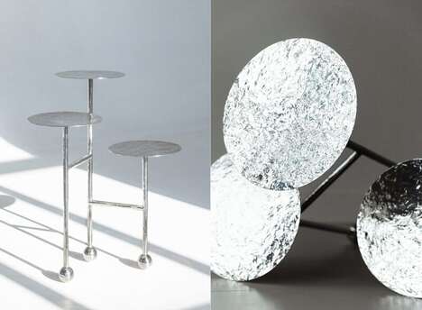 Shimmering Oceanic Side Tables
