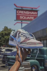 Collaborative Vibrant Skate Sneakers