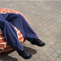 Repurposed Brick Public Furniture Image 1