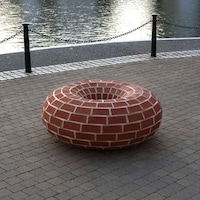 Repurposed Brick Public Furniture Image 2