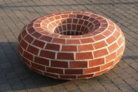 Repurposed Brick Public Furniture Image 5