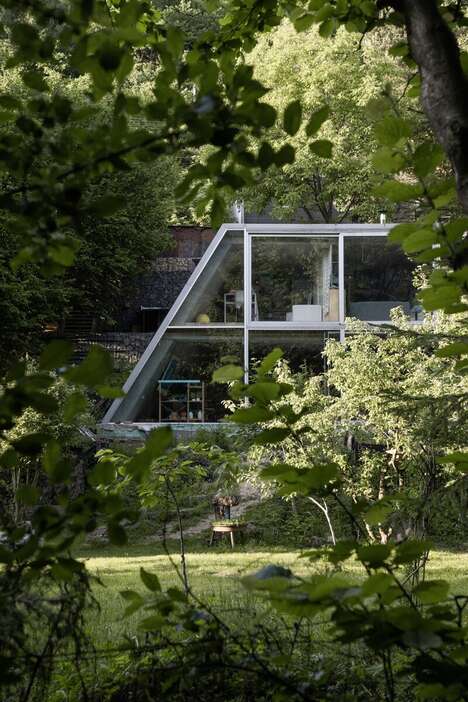 Trapezoidal Concrete Forest Homes