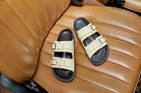 Luxurious Buckled Slip-On Sandals Image 1