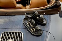 Luxurious Buckled Slip-On Sandals Image 2