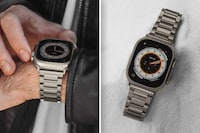 Sleek Titanium Smartwatch Bands Image 1