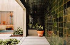 Slopped-Base Green Tiled Homes