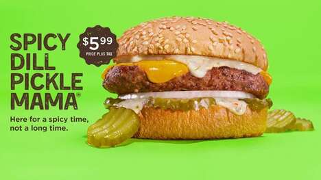 Creamy Spiced Pickle Burgers