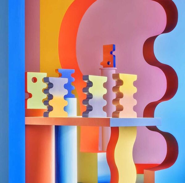 Colorful Geometric Ceramic Vases
