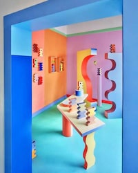 Colorful Geometric Ceramic Vases Image 3