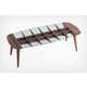 Herringbone-Inspired Wooden Tables Image 1