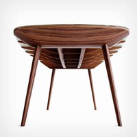 Herringbone-Inspired Wooden Tables Image 2