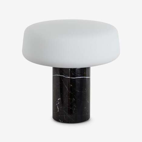 Sleek Rechargeable Marbled Lamps