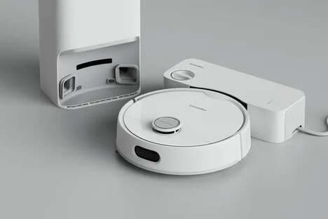 Plumbing-Attached Robotic Vacuums