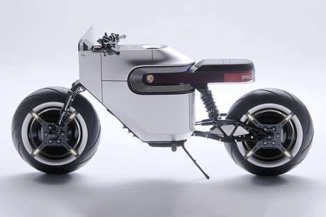 Elegant Futuristic E-Motorbikes