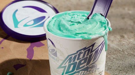 Soda-Flavored QSR Gelatos : MTN DEW Baja Blast Gelato