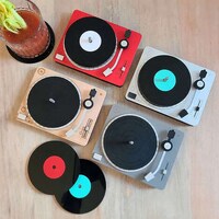 Turntable-Inspired Coaster Sets Image 2