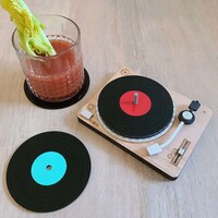 Turntable-Inspired Coaster Sets Image 3