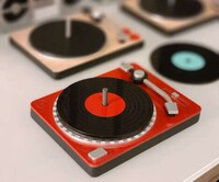 Turntable-Inspired Coaster Sets Image 4