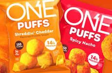 Protein-Rich Puffed Cheese Snacks