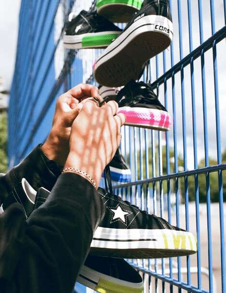 Star-Motif Canvas Sneaker Collections