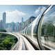 Harmonious Cityscape Monorails Image 2