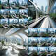 Harmonious Cityscape Monorails Image 3