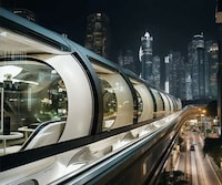 Harmonious Cityscape Monorails Image 5