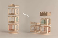 Toy Block-Inspired Wooden Bookshelves Image 2