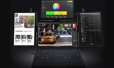 Modular Quad-Display Laptop Devices